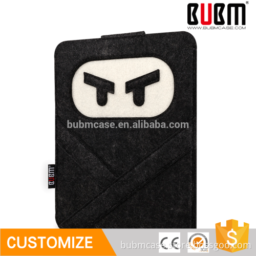 BUBM 7.9 inch Wool Felt Cute black Ninja design shockproof Tablet case